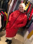   Olasz női steppelt átmeneti  kabát 40-46 fehér,piros színben 