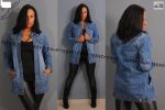 Olasz hosszított farmerkabát női dzseki új XL